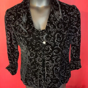 RONNI NICOLE BY OUIDA VELVET CARDIGAN SET SIZE M